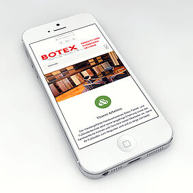 Responsive Website botex.de auf iPhone