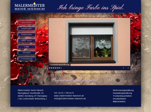 Screenshot responsive Website Malermeister Hänsch