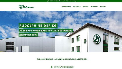 Screenshot Website Rudolph Neider KG