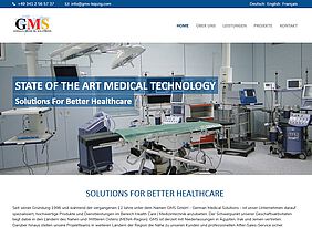 Responsive TYPO3-Website GMS GmbH German Medical Solutions