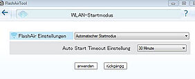 flashAir WLAN-Startmodus festlegen