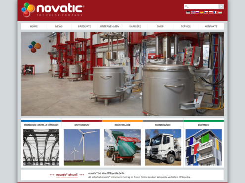 Screenshot Website novatic.com