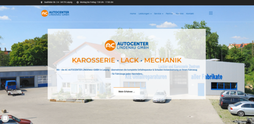 Website-Screenshot AC Autocenter Lindenau