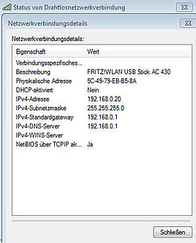 IP-Einstellungen für flashAir