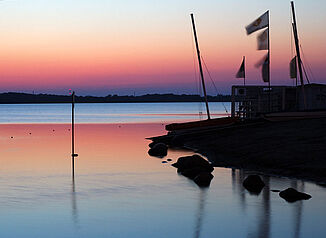 Sonnenuntergang am Cospudener See